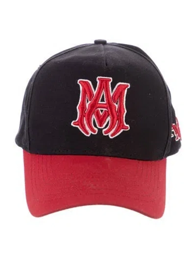 Pre-owned Amiri Embroidered Canvas Baseball Hat In Black