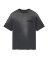Amiri Men Cotton T-shirt With Embroidery In Black