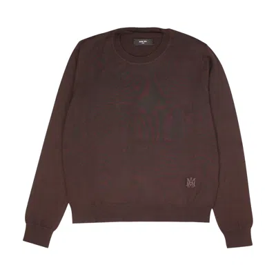 Pre-owned Amiri Embroidered Crew 'brown'
