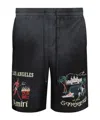 Amiri Embroidered-design Shorts In Black