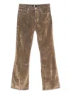 Amiri Embroidered Flare Jeans In Neutral