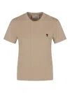 Amiri Embroidered Heart Cotton T-shirt In Neutral