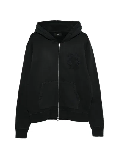 Amiri Embroidered Hooded Jacket In Black