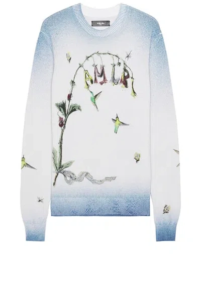 AMIRI EMBROIDERED HUMMINGBIRD CREW