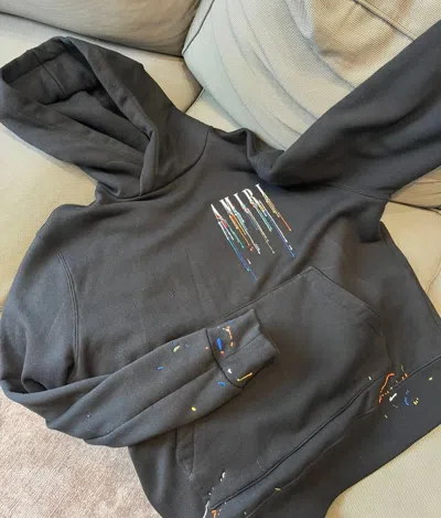 Pre-owned Amiri Embroidered Ink Sweatshirt In Black