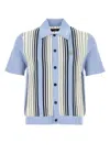 Amiri Script Stripe Viscose Shirt In Black