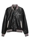 Amiri Leather Jacket With Elasticized Collar And Cuffs In Black
