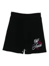 Amiri Embroidered-lettering Shorts In Black