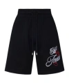 Amiri Embroidered-lettering Shorts In Black