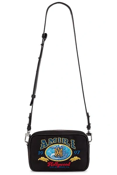 Amiri Embroidered Logo Camera Case In Black