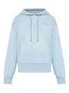 Amiri Embroidered-logo Hoodie In Blue