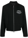 Amiri Crystal Embellished Wolf Zip Up Jacket In Black