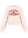 Amiri Arts District Logo Cropped Crewneck Sweatshirt In 粉色