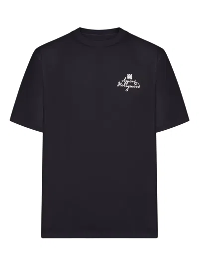 Amiri Embroidered Logo T-shirt In Black