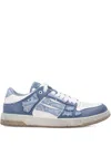 Amiri Light Blue Leather Bandana Skel Low Top Sneakers In Blue