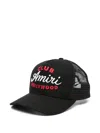 Amiri Black Baseball Cap With Maxi Logo On The Front In Cotton Man In Black