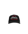 Amiri Black Baseball Cap With Maxi Logo On The Front In Cotton Man In Black