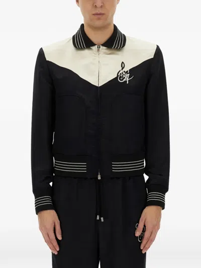 Amiri Embroidered Panelled Jacket In 블랙