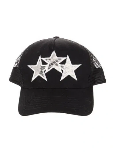 Pre-owned Amiri Embroidered Printed Snapback Hat In Black