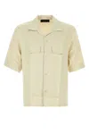 Amiri Embroidered Satin Shirt With Chest Pockets