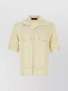 Amiri Embroidered Satin Shirt With Chest Pockets