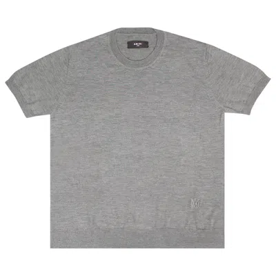 Pre-owned Amiri Embroidered Tee 'grey'