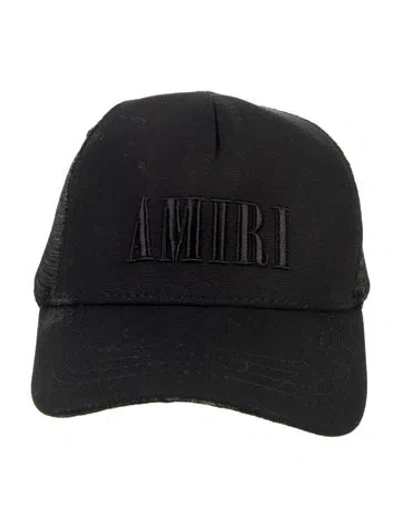 Pre-owned Amiri Embroidered Trucker Hat In Black