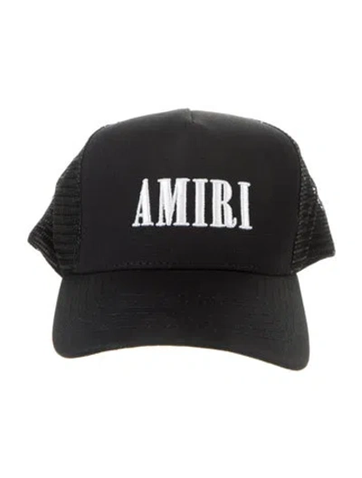Pre-owned Amiri Embroidered Trucker Hat W/tags In Black
