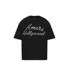 Amiri Oversized Fit Hollywood Script Tee In Black