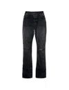 Amiri Distressed Straight-leg Jeans In Black