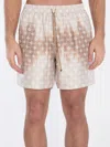 Amiri Monogram Bermuda Shorts In Beige