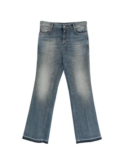 Amiri Faded-effect Bootcut Jeans In Blue