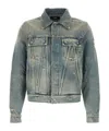 Amiri Jacket In Denim With Pockets In Gray