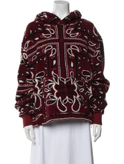 Pre-owned Amiri Faux Fur Printed Jacket In Red