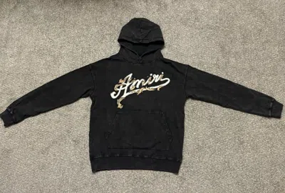 Pre-owned Amiri Filigree Logo Hoodie/ Black/ Size S, M, L, Xl
