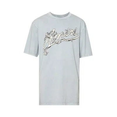 Pre-owned Amiri Filigree Tee 'ashley Blue' | Men's Size L