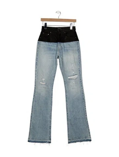Pre-owned Amiri Flared Pants In Blue