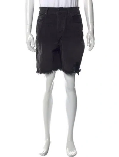 Pre-owned Amiri Flat Front Shorts In Black