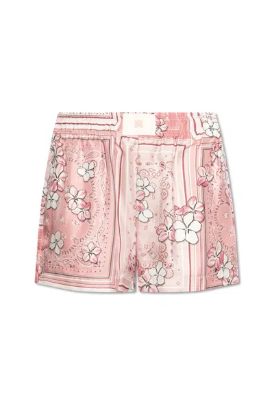 Amiri Floral Bandana Printed Boxer Shorts In Pink