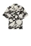 Amiri Floral-print Short-sleeved Shirt In Black