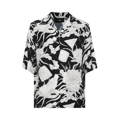 Pre-owned Amiri Floral Bowling Shirt 'black' | Men's Size S
