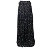 Amiri Floral Chiffon Maxi Skirt - Black In Black