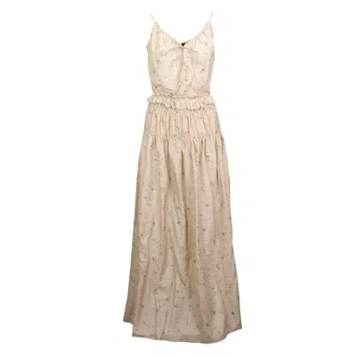 Amiri Floral Cotton Voile Maxi Dress - Nude In Neutral