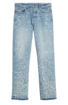 AMIRI FLORAL EMBROIDERED STRAIGHT LEG JEANS