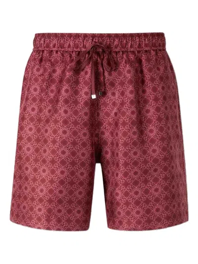 AMIRI FLORAL-PATTERN DRAWSTRING SHORTS