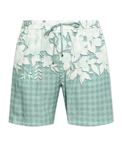 Amiri Floral Pattern Shorts In Green