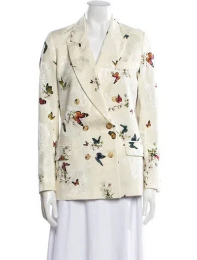 Pre-owned Amiri Floral Print Blazer In Neutral