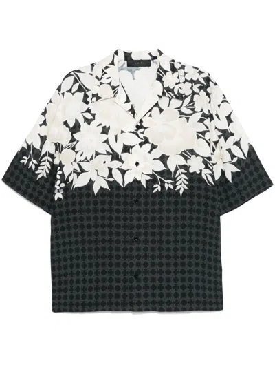 Amiri Floral-print Shirt In Black