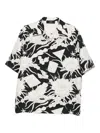Amiri Floral-print Short-sleeved Shirt In Black