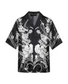 Amiri Floral-print Silk Shirt In Black